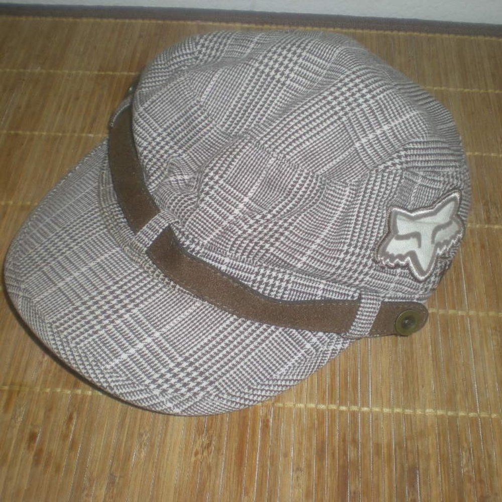 FOX GIRLS CO.  Racing  Co.  News Boy Hat  Cap  Brown